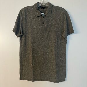 Men's Theory Heather Gray Polo Shirt Small Like New From RealReal Dorian C